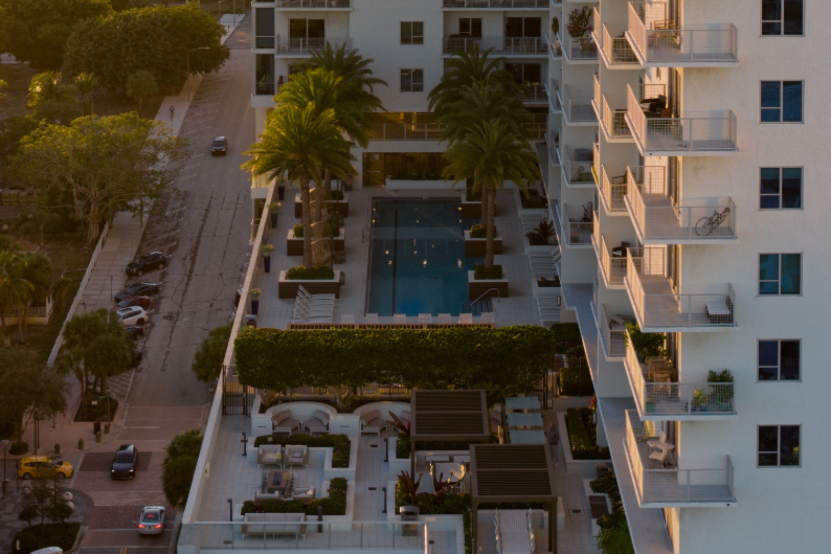 Aerial view of pool
