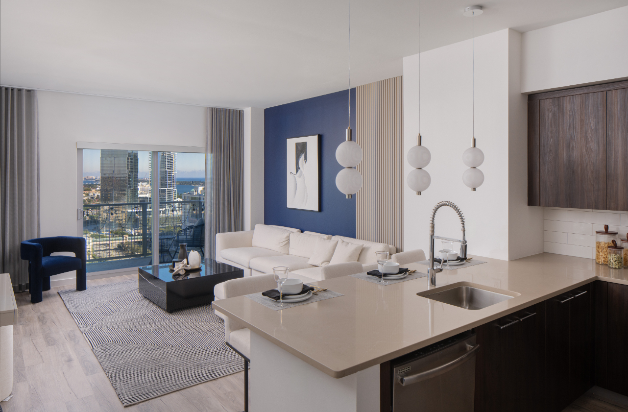 Kitchen and Living Room